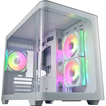 PC skříň Počítačová Skříň FSP S380-WA ARGB TG Micro Tower bílé