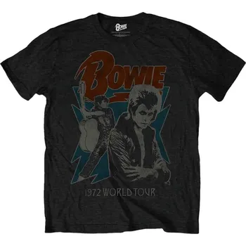 Pánské tričko David Bowie 1972 World Tour Black XL Tričko