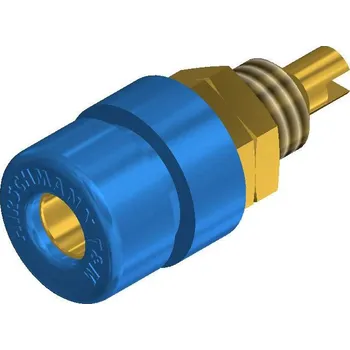 Krokosvorka Hirschmann Test a Measurement BIL 30 Au zdířka pro banánek zásuvka, vestavná vertikální Ø pin: 4 mm modrá 1 ks