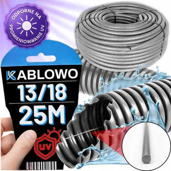 kabelová chránička HUSÍ KRK CHRÁNIČ KABELŮ S DÁLKOVÝM OVLÁDÁNÍM 750N NEHOŘLAVÁ PVC 18 MM 25 M OHEBNÁ ZEMNÍ