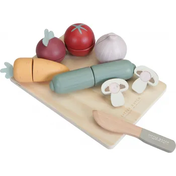 Hra na obchod Little Dutch LD2505 krájecí dřevěná zelenina