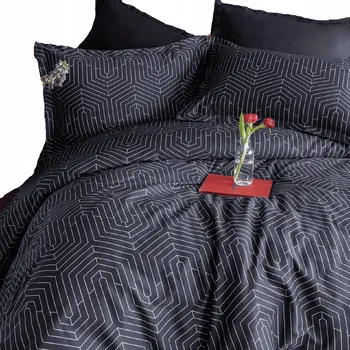 Povlečení Saténové povlečení STRADA BLACK 140x220 / 70x90. ISSIMO HOME