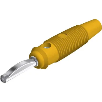 Krokosvorka Hirschmann Test a Measurement VQ 20 banánkový konektor zástrčka, rovná Ø pin: 4 mm žlutá 1 ks