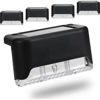 Venkovní osvětlení 8x VODĚODOLNÁ VENKOVNÍ SOLÁRNÍ LAMPA LED NA SCHODY S ČIDLEM