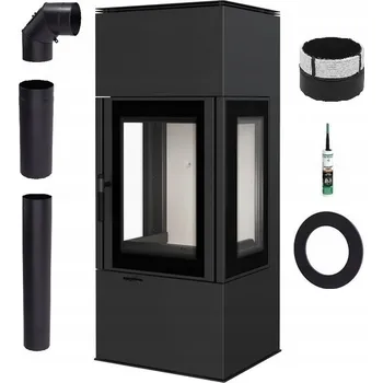 Krbová kamna Ocelové Kratki Kamna 122,4 x 52,1 x 43,8 cm