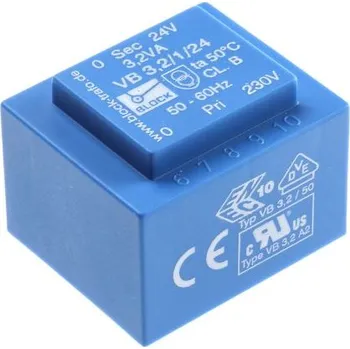 Transformátor Transformátor PCB, sekundární napětí: 24V ac, počet výstupů: 1 průchozí otvor 3.2VA