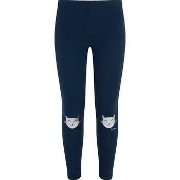 Dívčí legíny tmavě modré dětské legíny s kočkami vel. 122 Endo