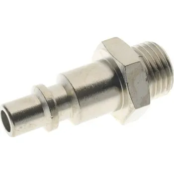 Pneumatický přímý adaptér s vněj. závitem, řada: 251, Niklovaná mosaz, přípojka se závitem: 1/2 in Male Se závitem,