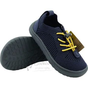 Chlapecké polobotky Dětské plátěné barefoot boty Protetika GAEL dark navy - vel. 24