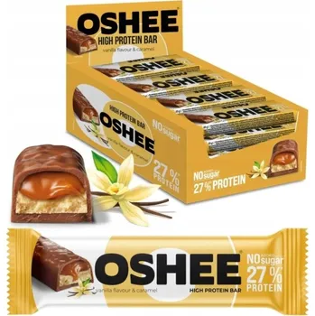 Oshee PROTEINOVÉ TYČINKY vanilka - karamel 49g x 12 | PROTEINOVÁ PROTEINOVÁ TYČINKA
