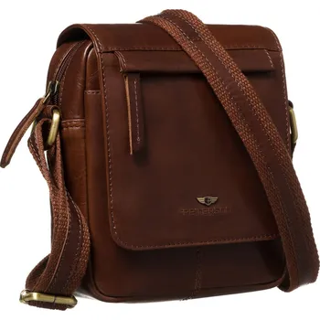 Pánská kožená taška přes rameno s klopou Barva: Hnědá