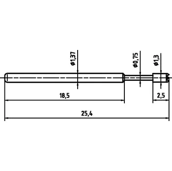 PTR Hartmann 1015-C-0.7N-AU-1.3C přesný testovací hrot