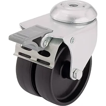 Pojezdové kolečko Blickle 285320 LMDA-POA 75G-FI Dvojité otočné kolečko ve vidlici Ø kola: 75 mm nosnost (max.): 100 kg 1 ks
