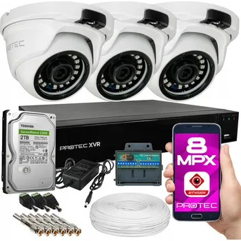 IP kamera PRÉMIOVÁ SADA MONITORINGU 3 KOPULOVÉ KAMERY 8MP 2TB online náhled 24/7