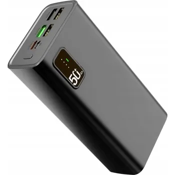 Powerbanka Přenosná powerbanka 30000mAh 4x USB a Typ-C pro nabíjení na cestách