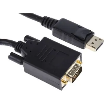 Video kabel Kabel Display Port 3m Samec DisplayPort na Zástrčkový adaptér VGA barva Černá
