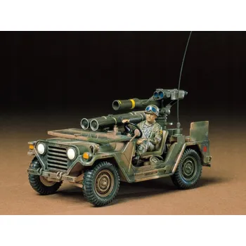 Plastikový model M151A2 s protitankovou řízenou střelou TOW, Tamiya 35125