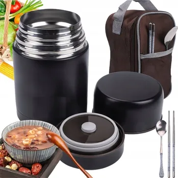 Termoska TERMO JÍDLONOSIČ, TERMOSKA NA JÍDLO 800ML SADA NEREZOVÁ OCEL VÍCEÚČELOVÝ