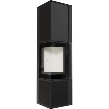 Krbová kamna Kamna ocelová koza TORA/L 8 kW Ø 150 černá, skleněný panel