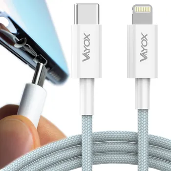 Datový kabel Kabel Vayox USB-C - Apple Lightning 1 m, vícebarevný