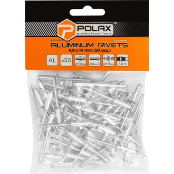 Nýt POLAX HLINÍKOVÉ TRHACÍ NÝTY 4,8x14MM 50 KS/BAL
