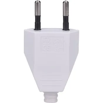 Solight zástrčka plochá 2.5A, přímá, IP20, bílá - P60