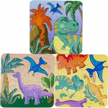 Puzzle Puzzle ZVÍŘATA 16 dílků WYP Puzzle pro děti Dinosauři PUZZLEDINO