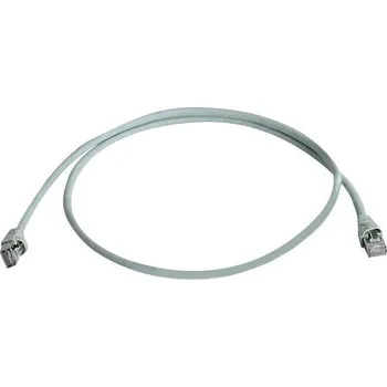 Datový kabel Telegärtner 100008028 RJ45 síťové kabely, propojovací kabely CAT 6A S/FTP 0.25 m šedá dvoužilový stíněný, s ochranou, samozhášecí 1 ks