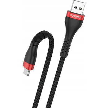 Datový kabel Kabel FONENG USB - USB typ C, 1 m, černý