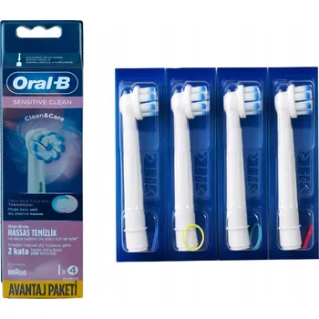 Náhradní hlavice k elektrickému kartáčku 4 hlavice Oral-B Braun Sensitive Clean originální