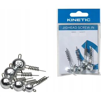 Rybářský háček Jigová hlavička Kinetic ZINC JIGHEAD SCREW IN 15G 3KS se šroubem, šroubovací, 15 g (3 kusy)