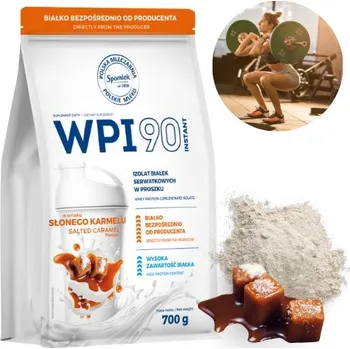 Protein Proteinový izolát WPI90 protein slaný karamel 700 g Spomlek