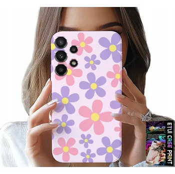 Pouzdro na mobilní telefon POUZDRO PRO SAMSUNG GALAXY A32 4G - BAREVNÉ SEDMIKRÁSKY, SEDMIKRÁSKY, KVĚTINY