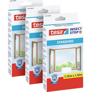 Elektrický lapač tesa STANDARD 55671-00500-00 síť proti hmyzu (š x v) 1100 mm x 1300 mm bílá 3 ks