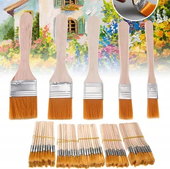 Vrták Sada 50 Ks plochých štětců 15, 12, 20, 25, 30 mm, malířský štětec