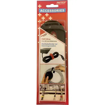 Zip FASTECH® 697-330C pásek se suchým zipem ke spojování háčková a flaušová část (d x š) 5000 mm x 20 mm černá 5 m