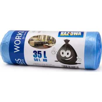 Pytle na odpadky Sáčky na odpadky Raz Dwa modré 50x35 l