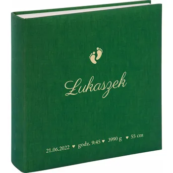 Tradiční ALBUM na nalepovací fotografie - 30 listů Váš Potisk První Narozeniny GOLDBUCH