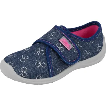 Dívčí baleríny BEFADO 160X148 Dívčí bačkory tm.modrá