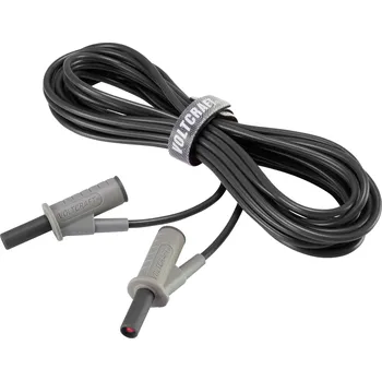 Měřicí kabel Velmi ohebné bezpečnostní měřicí kabely [lamelová zástrčka 4 mm - lamelová zástrčka 4 mm] 5.00 m;černá;MSB-501 10 A