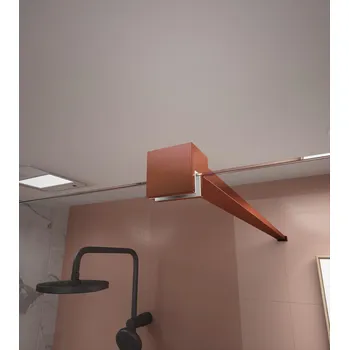 Erga Paris, stabilizační vzpěra pro sprchové zástěny o tloušťce skla 8mm, délka max. 100% 150cm, růžové zlato matná, ERG-V02-PARIS-BAR-RG