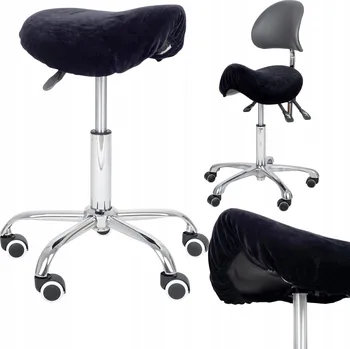 Prostěradlo PROSTĚRADLO VELUROVÉ S GUMOU ČERNÉ 60 CM NA TABURET KOSMETICKÝ