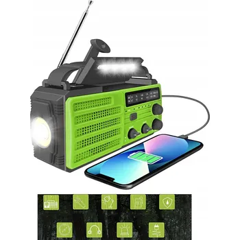 IP kamera 8000mAh PŘENOSNÉ SOLÁRNÍ RÁDIO S KLIKOU, ALARMEM, DYNAMEM A SVÍTILNOU - NOUZOVÉ