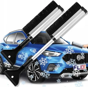 Autoškrabka Škrabka na led a kartáč na sníh na auto, dlouhá teleskopická, 62 cm