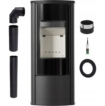 Krbová kamna KAMNA STOJÍCÍ OCELOVÁ KAMNÁŘE AB ENYO R SET