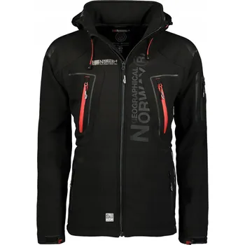 Pánská softshellová bunda Pánská bunda Geographical Norway softshellová černá XXL s odepínací kapucí