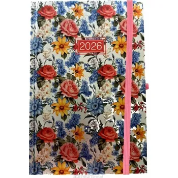 Diář Knižkový diář/kalendář A5 denní ARTSEZON Metalický s gumičkou