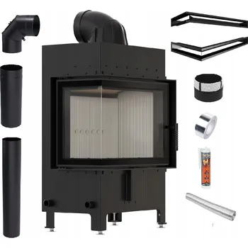 Krbová vložka KRBOVÁ VLOŽKA LUCY 12 kW LEVÁ OCELOVÁ TEPLOVZDUŠNÁ ECODESIGN SADA