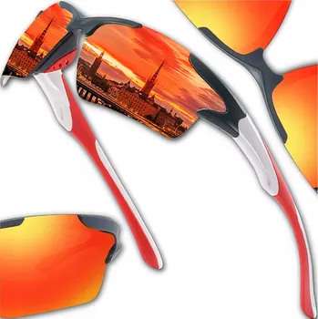 Sluneční brýle Sluneční brýle EdiBazzar sportovní oranžové UV-400