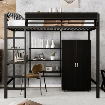 Postel Jednolůžková kovová postel Arhatreya 90x200 černá